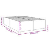 NNEVL Bed Frame without Mattress Dark Grey Queen Fabric
