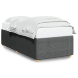 NNEVL Bed Frame without Mattress Dark Grey King Single Fabric