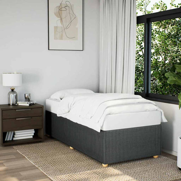 NNEVL Bed Frame without Mattress Dark Grey King Single Fabric