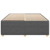 NNEVL Bed Frame without Mattress Dark Grey Double Fabric