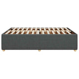 NNEVL Bed Frame without Mattress Dark Grey Double Fabric