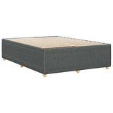 NNEVL Bed Frame without Mattress Dark Grey Double Fabric
