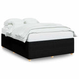 NNEVL Bed Frame without Mattress Black Queen Fabric