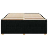 NNEVL Bed Frame without Mattress Black Queen Fabric