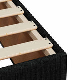 NNEVL Bed Frame without Mattress Black Queen Fabric