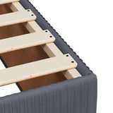 NNEVL Bed Frame without Mattress Dark Grey King Single Velvet