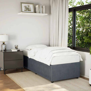 NNEVL Bed Frame without Mattress Dark Grey King Single Velvet