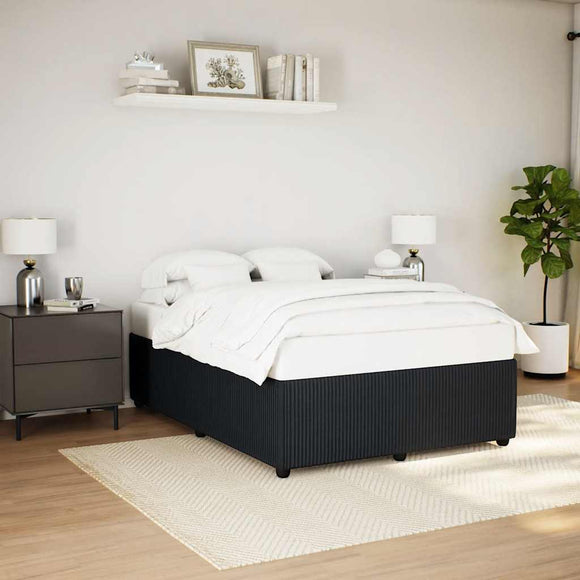NNEVL Bed Frame without Mattress Black Queen Velvet