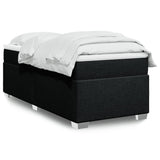 NNEVL Box Spring Bed with Mattress Black King Single Fabric