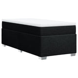 NNEVL Box Spring Bed with Mattress Black King Single Fabric