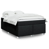 NNEVL Box Spring Bed with Mattress Dark Grey Double Fabric