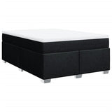 NNEVL Box Spring Bed with Mattress Dark Grey Double Fabric