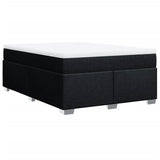 NNEVL Box Spring Bed with Mattress Dark Grey Double Fabric
