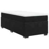 NNEVL Box Spring Bed with Mattress Black King Single Velvet