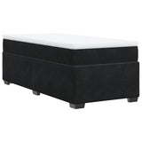 NNEVL Box Spring Bed with Mattress Black King Single Velvet