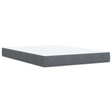 NNEVL Box Spring Bed with Mattress Dark Grey Queen Velvet