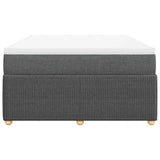 NNEVL Box Spring Bed with Mattress Black Double Fabric