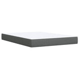 NNEVL Box Spring Bed with Mattress Black Double Fabric