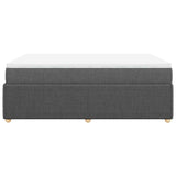 NNEVL Box Spring Bed with Mattress Black Double Fabric
