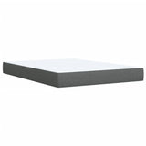 NNEVL Box Spring Bed with Mattress Dark Grey Queen Fabric