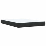 NNEVL Box Spring Bed with Mattress Black Queen Velvet