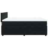 NNEVL Box Spring Bed with Mattress Black Queen Velvet