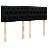 NNEVL Box Spring Bed with Mattress Black Queen Fabric