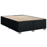 NNEVL Box Spring Bed with Mattress Black Queen Fabric