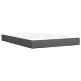 NNEVL Box Spring Bed with Mattress Light Grey Queen Fabric