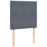 NNEVL Box Spring Bed with Mattress Dark Grey King Single Velvet