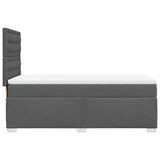 NNEVL Box Spring Bed with Mattress Dark Grey King Single Fabric