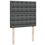 NNEVL Box Spring Bed with Mattress Dark Grey King Single Fabric