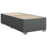 NNEVL Box Spring Bed with Mattress Dark Grey King Single Fabric