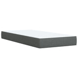 NNEVL Box Spring Bed with Mattress Dark Grey King Single Fabric