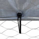 NNEVL Chicken Cage with Roof and Door Silver Galvanised Steel
