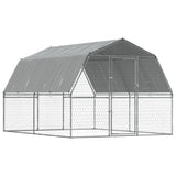 NNEVL Bird Cages 2 pcs with Roof and Door Silver Galvanised Steel