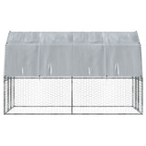 NNEVL Bird Cages 2 pcs with Roof and Door Silver Galvanised Steel