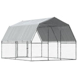 NNEVL Bird Cages 2 pcs with Roof and Door Silver Galvanised Steel