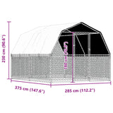 NNEVL Bird Cages 2 pcs with Roof and Door Silver Galvanised Steel