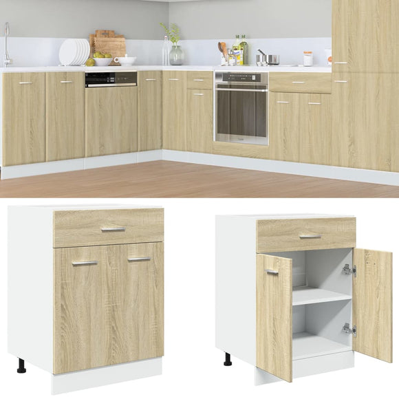 NNEVL Drawer Bottom Cabinet Lyon Sonoma Oak 60x46x81.5 cm Engineered Wood