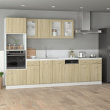 NNEVL Hanging Glass Cabinet Lyon Sonoma Oak 80x31x60 cm Engineered Wood