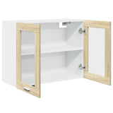 NNEVL Hanging Glass Cabinet Lyon Sonoma Oak 80x31x60 cm Engineered Wood