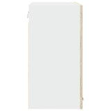NNEVL Hanging Glass Cabinet Lyon Sonoma Oak 80x31x60 cm Engineered Wood