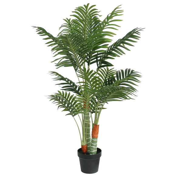 NNEVL Artificial Palm Tree with 3 Trunks Green 120 cm PP