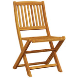 NNEVL 5 Piece Folding Garden Dining Set Solid Wood Acacia