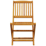 NNEVL 5 Piece Folding Garden Dining Set Solid Wood Acacia