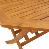 NNEVL 5 Piece Folding Garden Dining Set Solid Wood Acacia