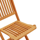 NNEVL 5 Piece Folding Garden Dining Set Solid Wood Acacia