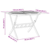 NNEVL 5 Piece Folding Garden Dining Set Solid Wood Acacia