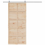 NNEVL Barn Door 90x208 cm Solid Wood Pine